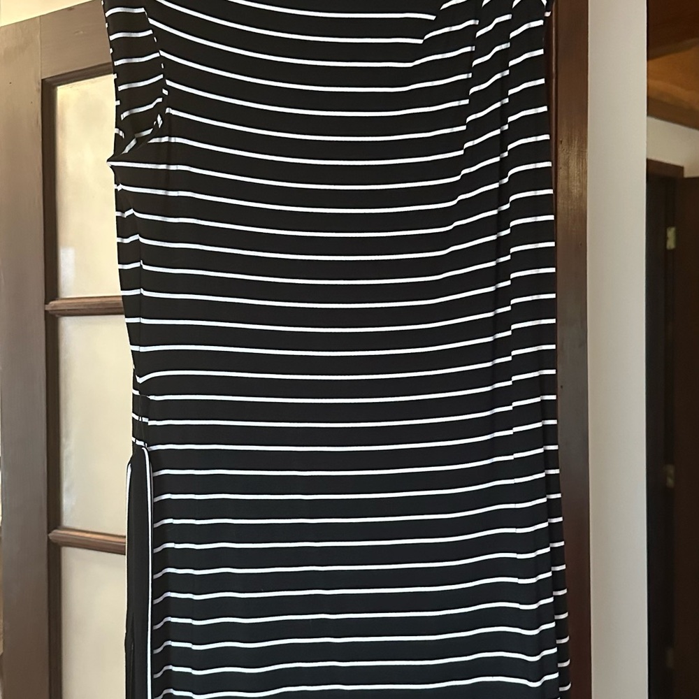 Black and White Striped Dress